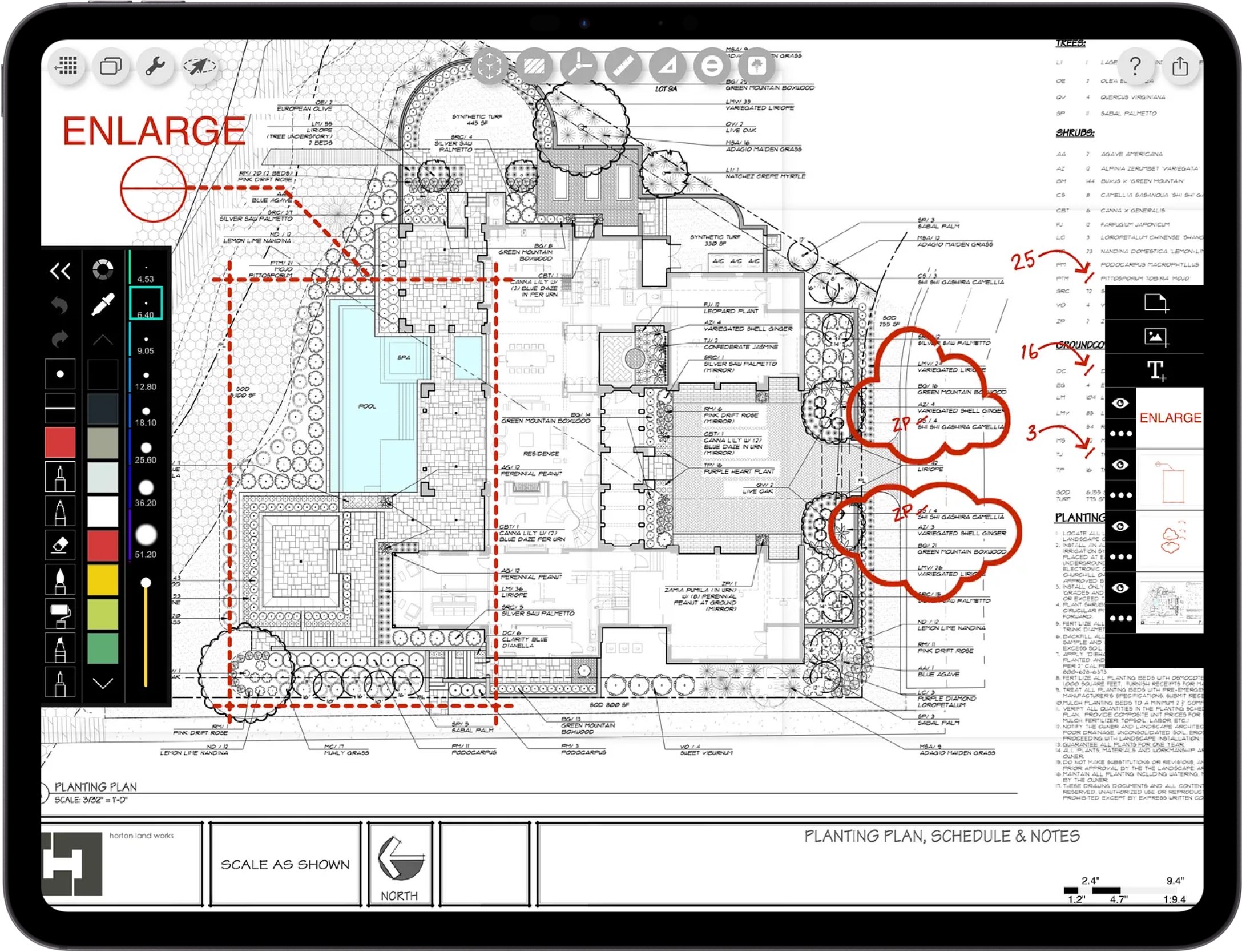 best App for architects _ iPad drawing for landscape design _ site pdf markup